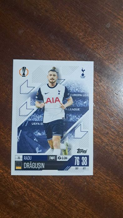 Cartas da coleção Match Attax da Topps 2024/2025 Radu Dragusin