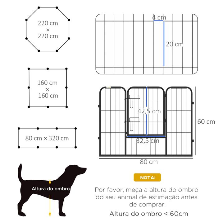 Parque para cão - PORTES GRÁTIS