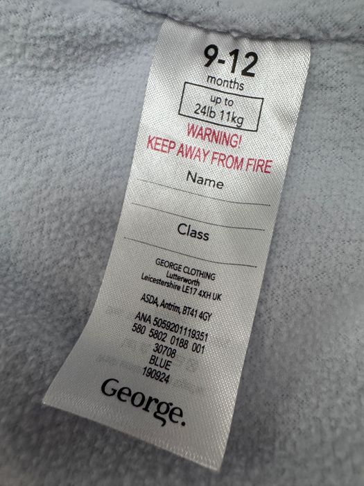 Демісезонна куртка худі George 9-12 міс з флісом зайчики для дівчинки