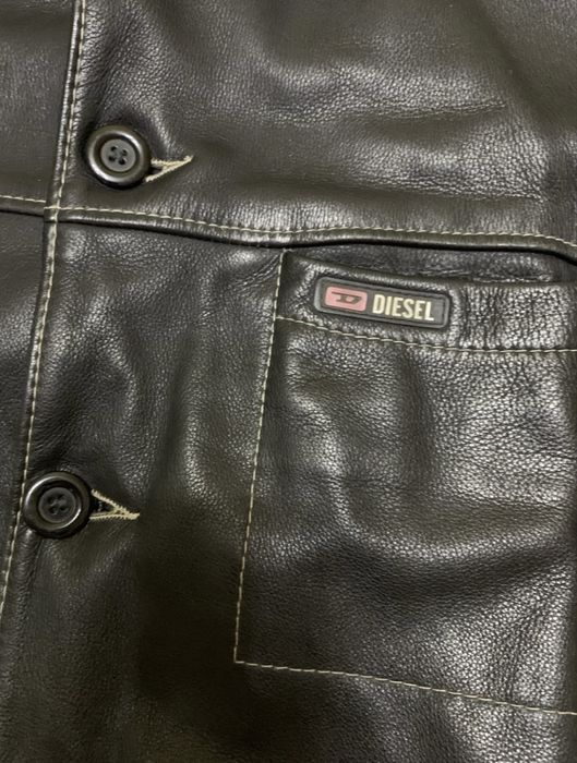 Чоловіча шкіряна куртка Diesel, розмір XL