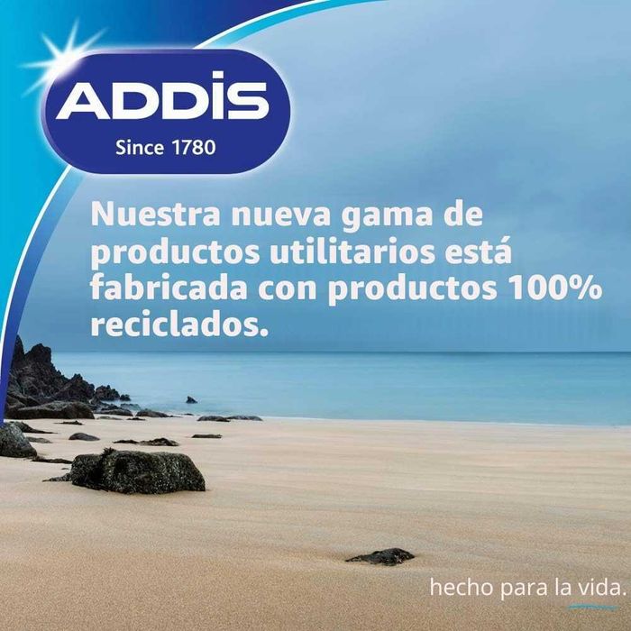 Addis 518527 - Sistema de lixo duplo removível para armário, 2 x 10 L, ecológico, de plástico 100% reciclado, cor cinza claro, 20 unidades