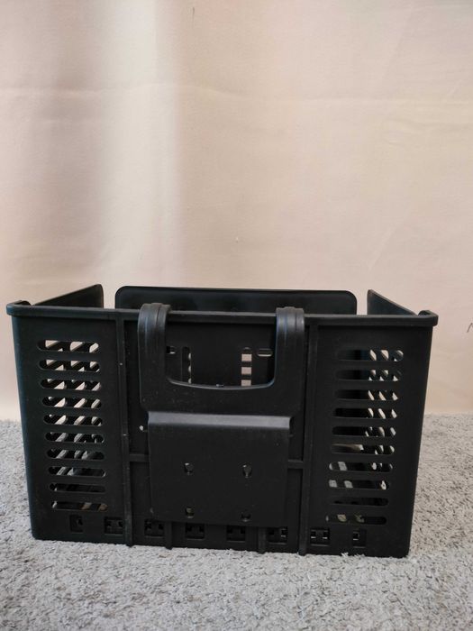 Składany kosz koszyk rowerowy czarny