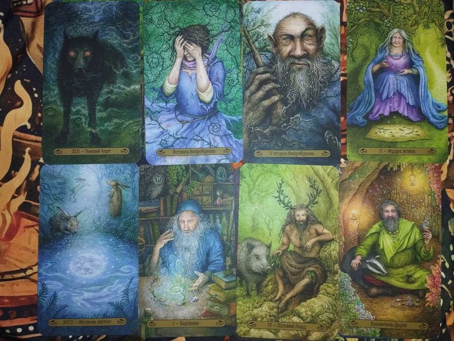 Таро Mystic Silk з українськими підписами, матова ламінац., стан нових