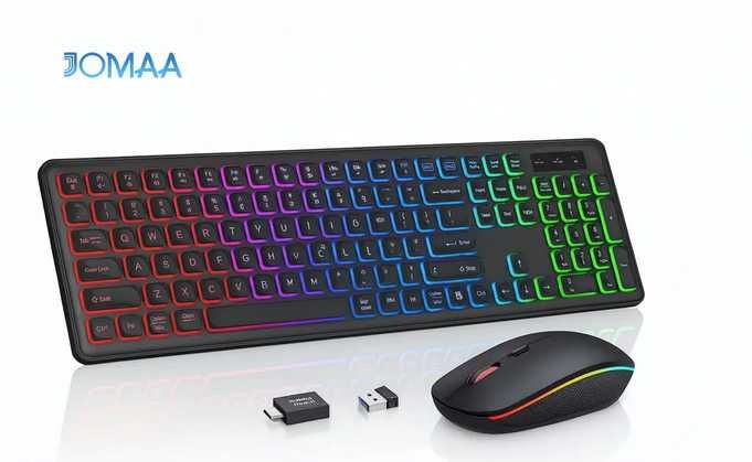 Беспроводная клавиатура и мышь JOMAA KL1 RGB-подсветка