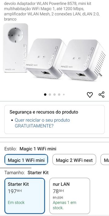 NOVO Devolo Magic 1 WiFi mini MultiRoom Kit