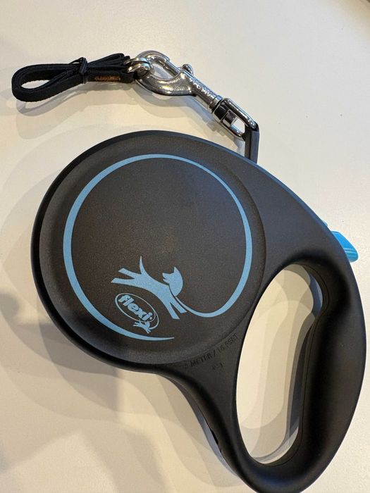 Smycz Flexi Black Design L taśma 5m 50kg niebieska nowa