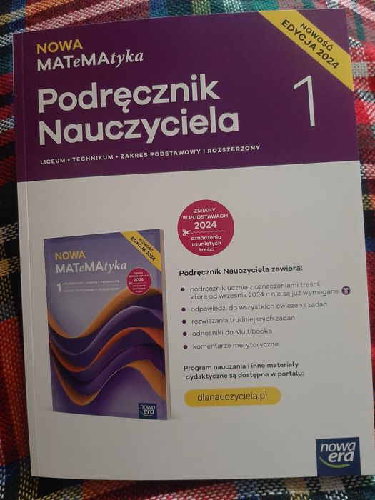 Nowa Matemattka 1. Podręcznik Nauczyciela. Nowa Era.  Edycja 2024.