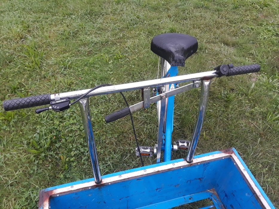 Szwedzka oryginalna riksza Monark, rower towarowy, cargo