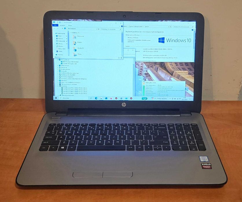 HP 15-AY536nw/i3/8gb/240gb ssd/Radeon R5 2gb/ zasilacz