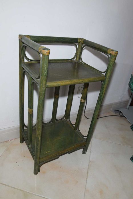 Estante Bambu Rattan Verde
