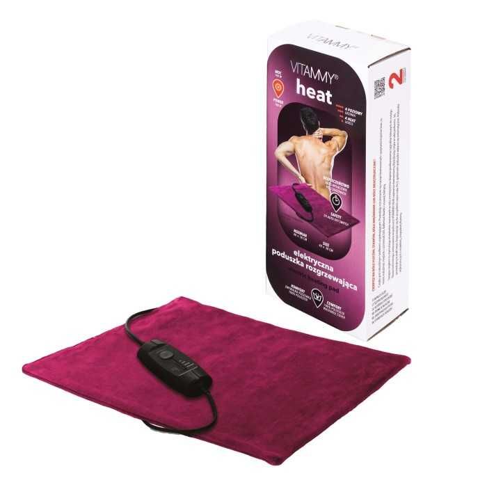 POWYSTAWOWY / Elektryczna poduszka rozgrzewająca z regulacją temperatury VITAMMY HEAT RUBY RED