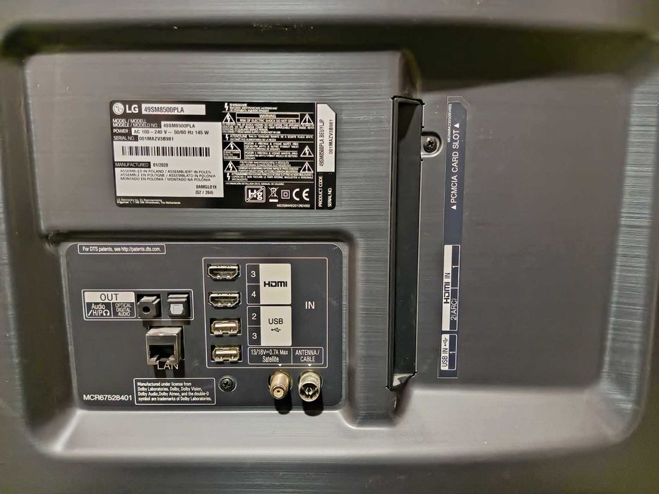 Telewizor 49 cali NanoCell 4K HDR Smart TV LG webOS TV 49SM8500 PLA