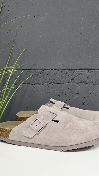 Шльопанці клоги в стилі Birkenstock  жіночі унісекс шкіряні висока якість