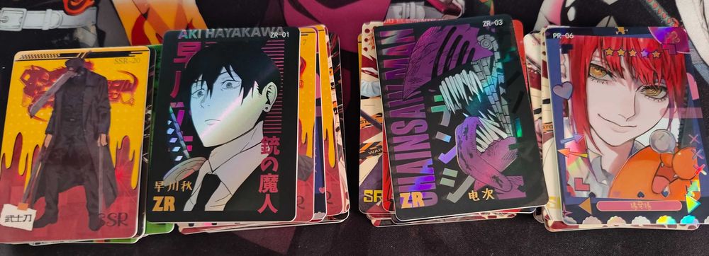 Chainsaw man cartas colecionáveis