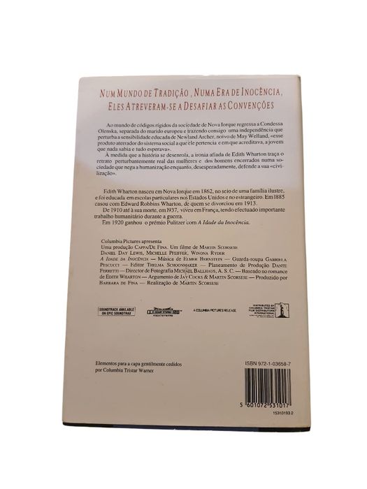 A Idade da Inocência, de Edith Wharton