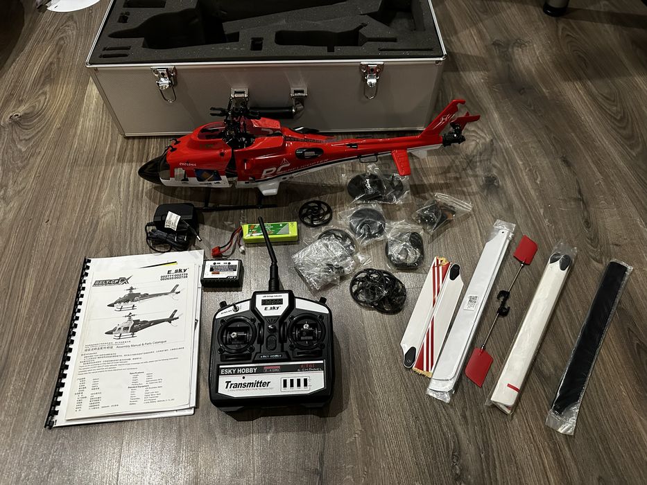 Helikopter RC ESky Belt CPCX unikat kolekcjonerski w walizce alu