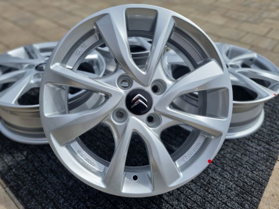 Citroen C1 15" felgi alumniowe 4x100 alufelgi srebrny połysk