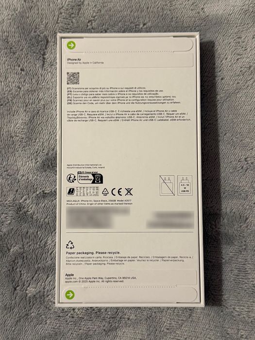 iPhone 17 Air NOVO SELADO 256Gb