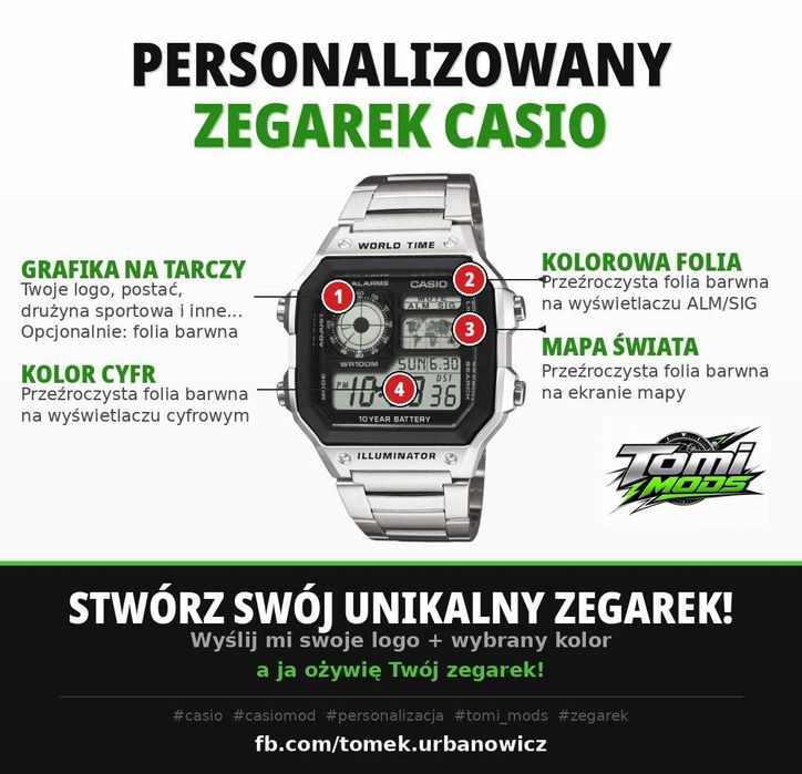 Casio Royale WIDZEW ŁÓDŹ AE-1200WH-1A - Unikatowy