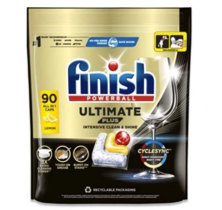 Finish Ultimate Plus All in 1 kapsułki do zmywarki Cytryna 90 szt