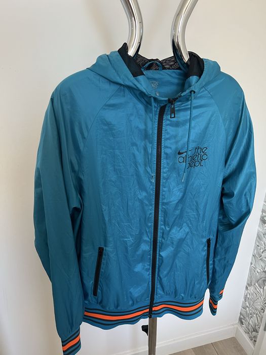 Kurtka Nike Athletic Dept wiatrówka sportowa turkusowa, rozmiar S