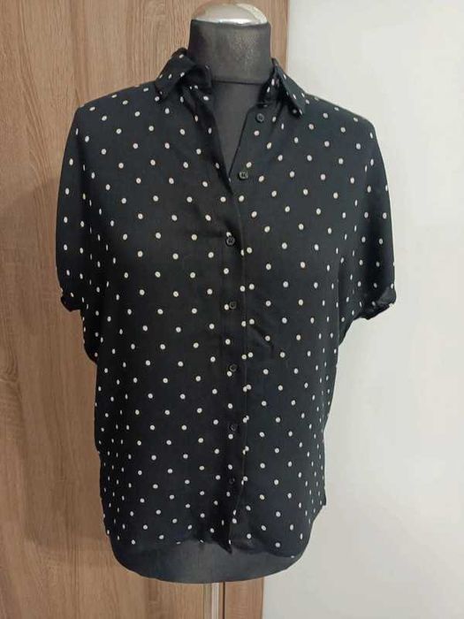 Koszula Damska w Groszki Krótki Rękaw Oversize Mango Rozmiar XS/S/M