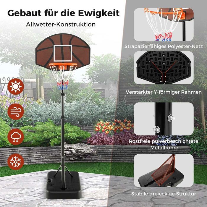 NOWY/wysyłka kosz do koszykówki 200cm 2m dla dzieci regulowany SOLIDNY