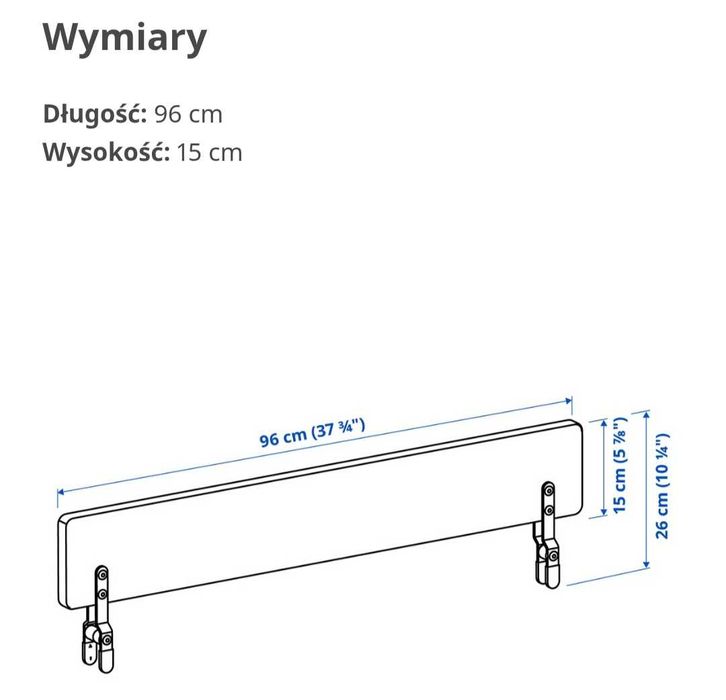 Barierka osłona na łóżko IKEA