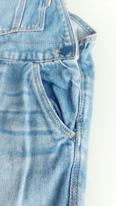 Spodnie Ogrodniczki ZARA r 92 18-24 m-ce Jak NOWE Miękki Jeans Krótkie