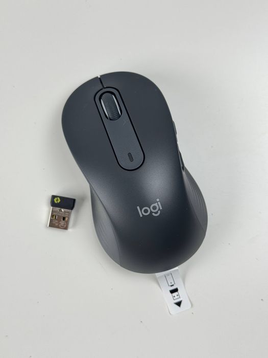 Бездротова оптична миша Logitech Signature M650 L Left Graphite - Bluetooth / USB-приймач, розмір для великих рук, коліщатко розумного прокручування