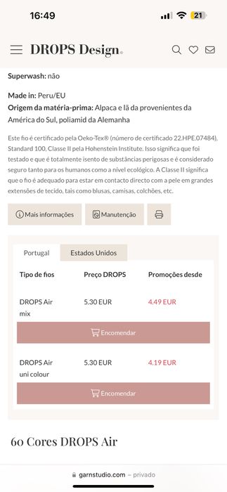Drops air mix 12 verde musgo novelos 101g