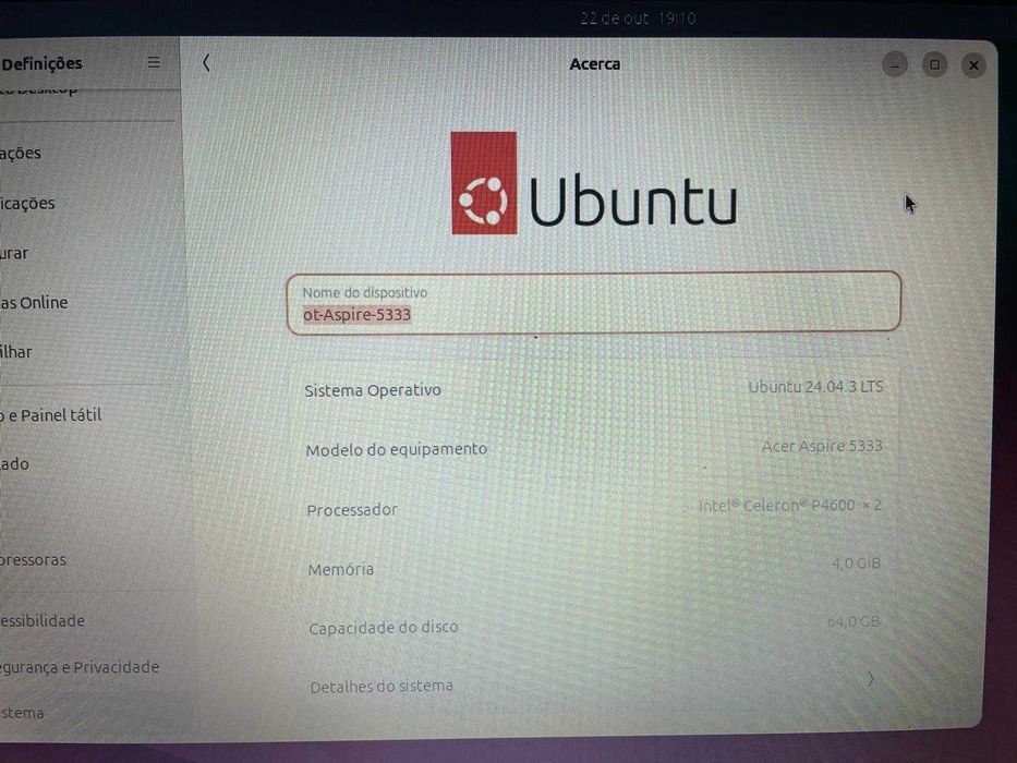 Portátil Acer Aspire 5333