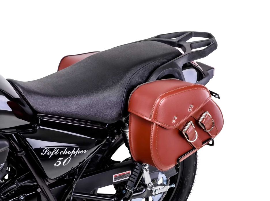 Romet Soft 50 cm3 bez prawa jazdy choper motorower sakwy raty transpor