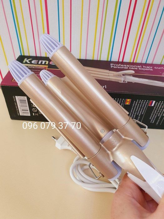 Тройная плойка Kemei KM-1010 22мм