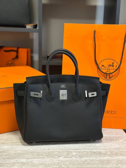 Сумка Hermes Birkin 30см Биркин сумочка шкіряна повний комплект бутика напів ручна робота ідеальне виконання