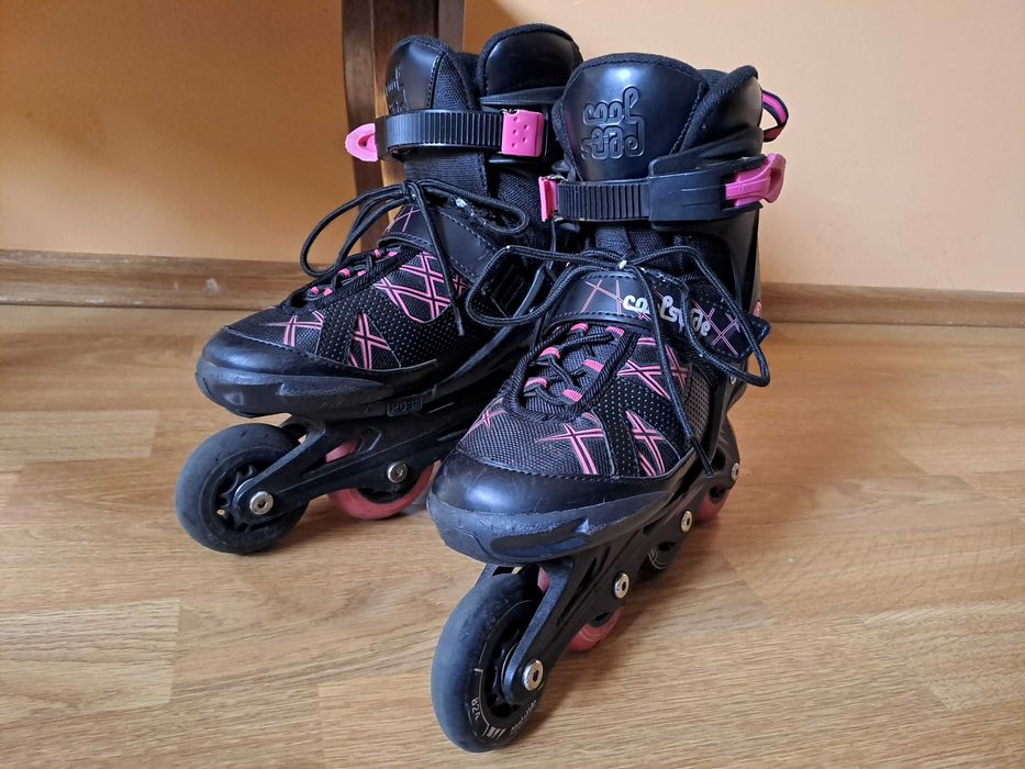 Rolki lady moldana roz. 32-35(36) czarno-różowe