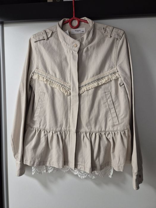 Kurtka żakiet vintage frędzle marynarka  reserved