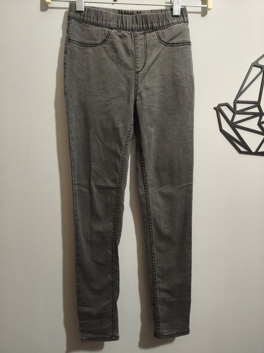 Spodnie jegginsy dziewczęce H&M 140