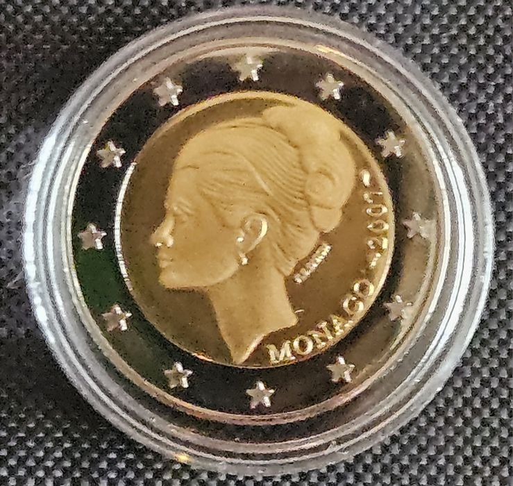 Moeda Comemorativa 2€ Grace Kelly 2007 - Cópia (Réplica Identificada)