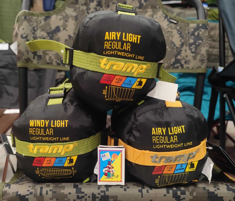 Спальний мішок Tramp Airy Light 0,78 кг та TRAMP Windy Light 0,75 кг