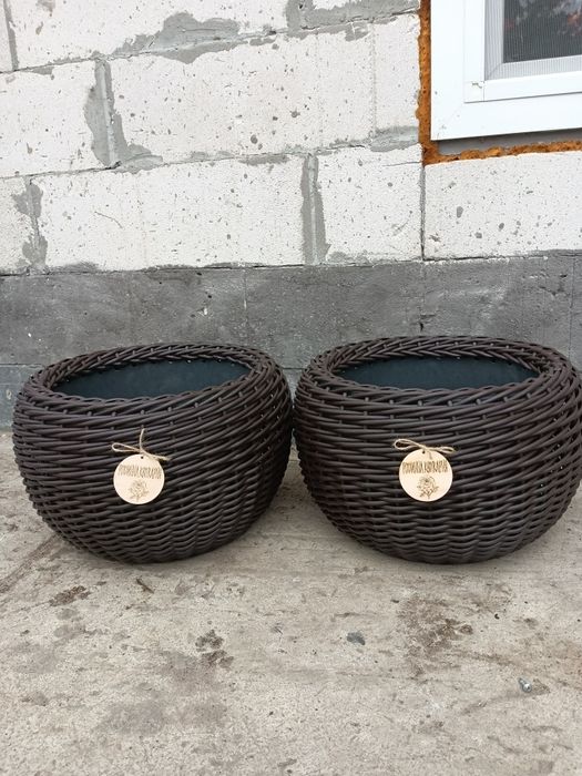 Кашпо зі штучного ротангу, кошик для парасольки