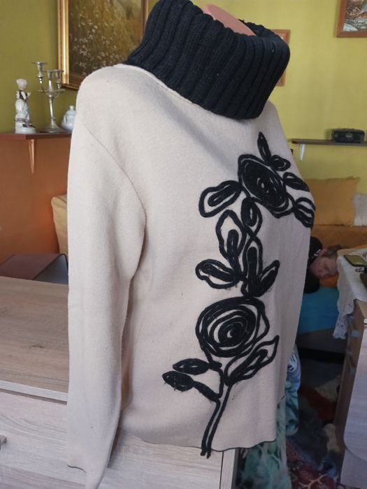 Sweter golf bluzka ciepła XXL