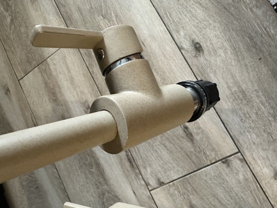 Zlewozmywak granitowy  + barmteria / beżowy