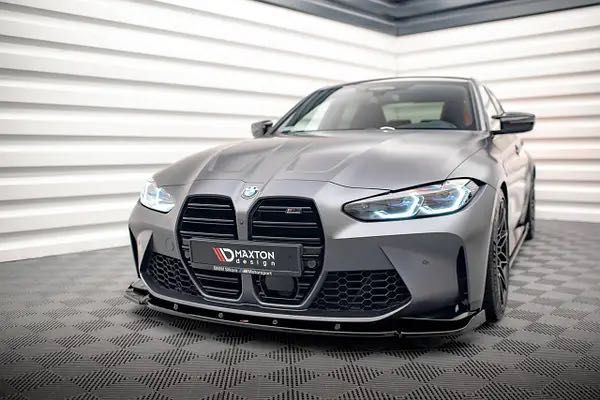 Губа на передний бампер BMW M3 M4 G80 G82 юбка обвес сплитер накладка на бампер БМВ М3 М4 Г80 Г82