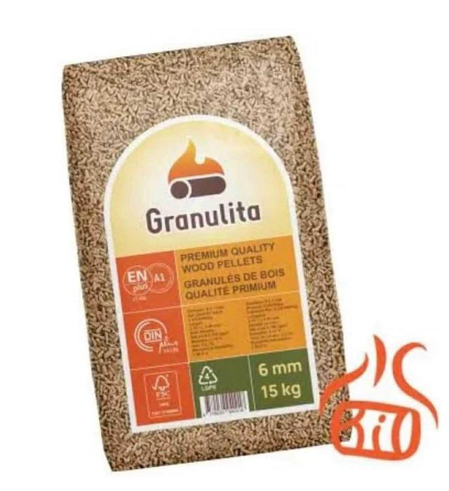 Pellet GRANULITA sosnowy certyfikaty