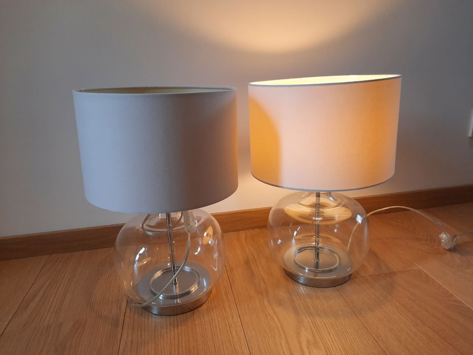 Dwie lampy w stylu glamour