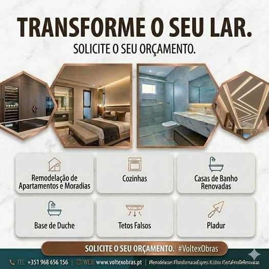 Remodelação Geral de Apartamentos, Cozinha, Casa de Banho e Pladur