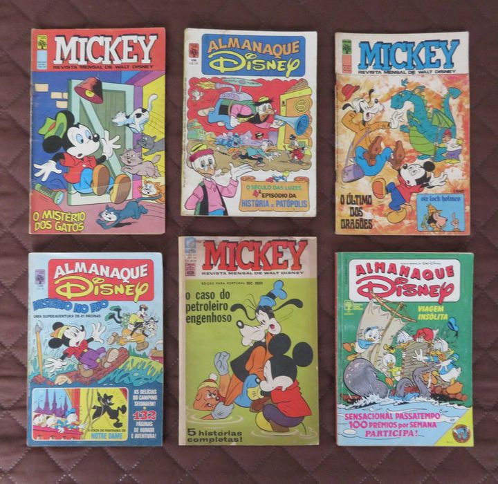 BD - MICKEY Magazines / Uncle SCROOGE / Disney Almanac (1970s) with Free Gift