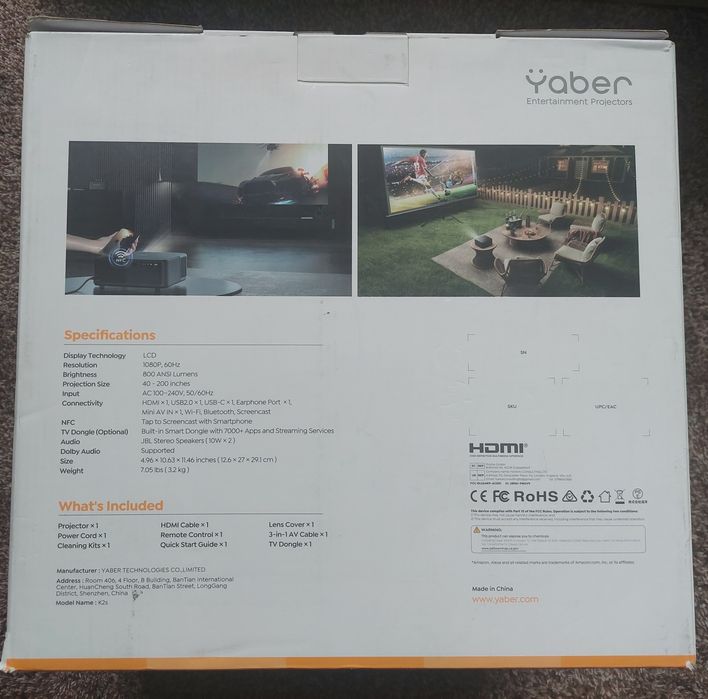 Мультимедійний Проектор yaber k2s open box