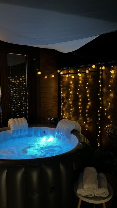Jacuzzi V-Spa Anthracite 180cm 4-osobowe - LUKSUSOWE ogrodowe spa z hydromasażem